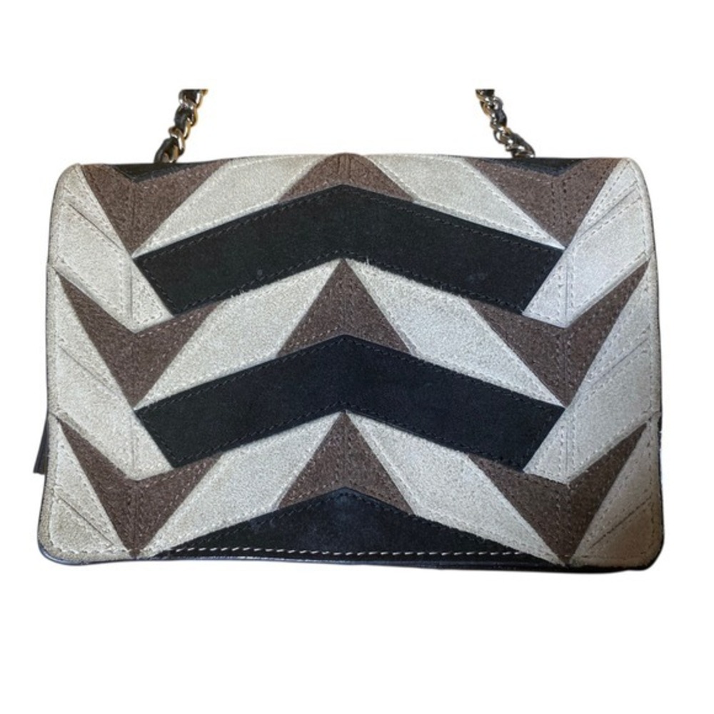 ZARA SUEDE CROSSBODY PURSE & SILVER CHAIN STRAP, LINED, MEDIUM,‎ Y2K